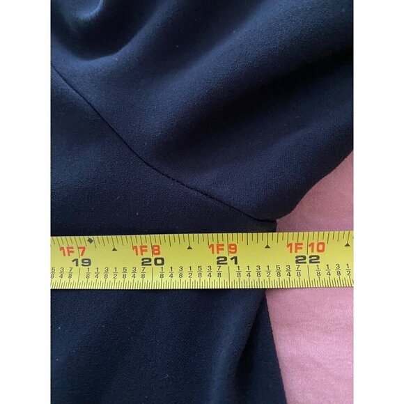 August 1 Eight Womens Long Sleeve Blouse Size L Black Button Detail - Picture 7 of 8